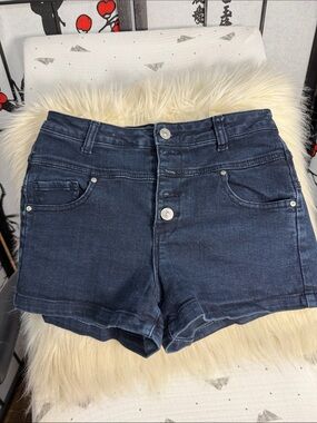 dELiA*s Dark Blue High-Rise Denim Shorts
